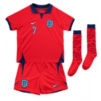 Koszulka piłkarska Anglia Jack Grealish #7 Strój wyjazdowy dla dzieci MŚ 2022 tanio Krótki Rękaw (+ Krótkie spodenki)